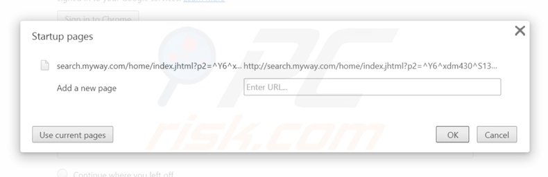 Suppression de la page d'accueil de search.myway.com dans Google Chrome 