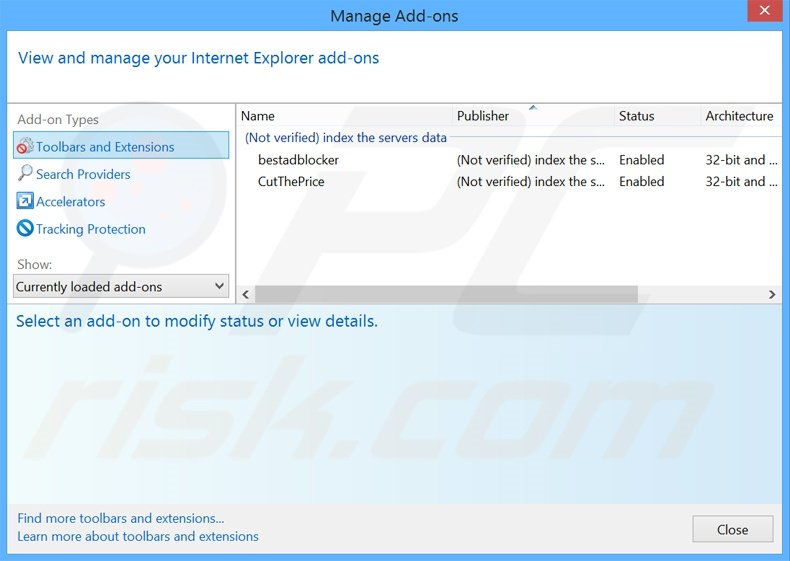 Suppression des extensions reliées à search.myway.com dans Internet Explorer 