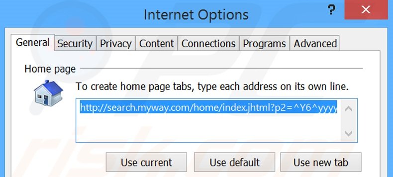 Suppression de la page d'accueil de search.myway.com dans Internet Explorer 