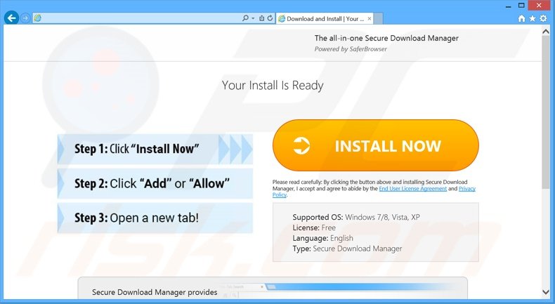 Site web officiel de Secure Download Manager