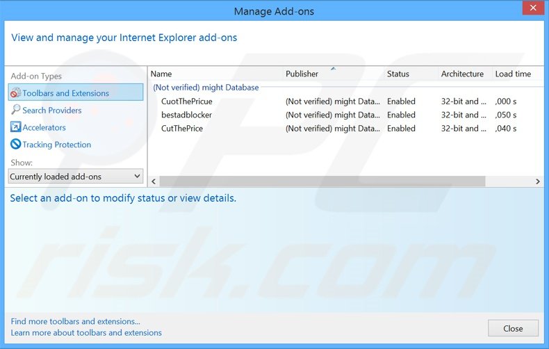 Suppression des publicités TermCoach dans Internet Explorer étape 2