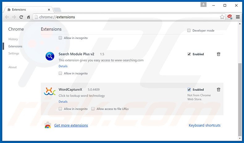 Suppression des publicités Browsing Secure dans Google Chrome étape 2