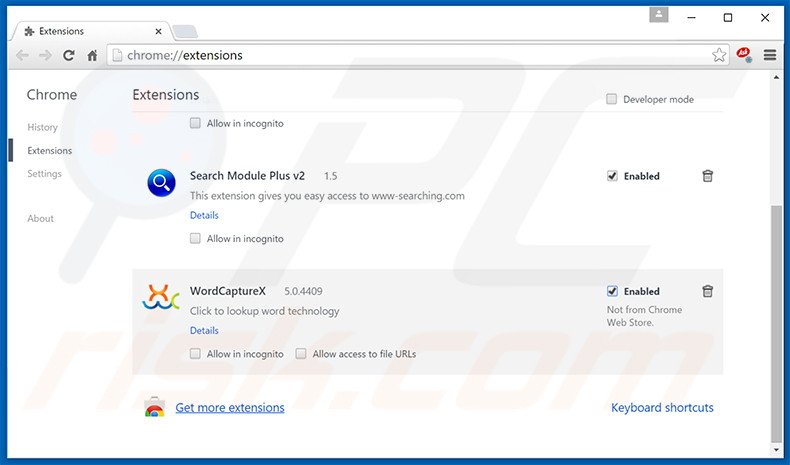 Suppression des publicités Chedot Browser dans Google Chrome étape 2