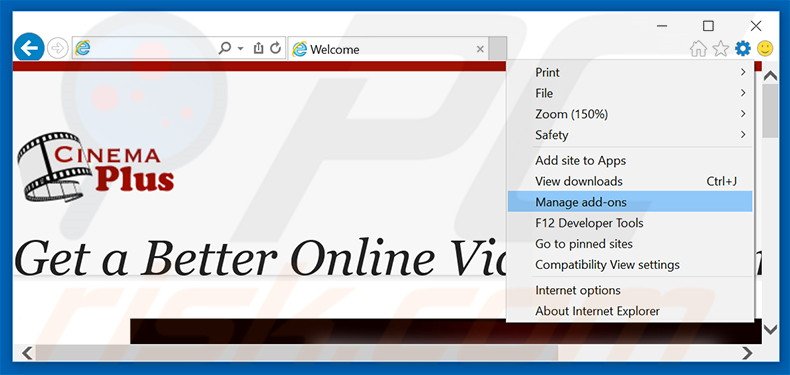 Suppression des publicités CinemaP dans Internet Explorer étape 1