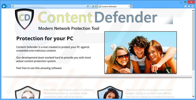 Logiciel de publicité Content Defender