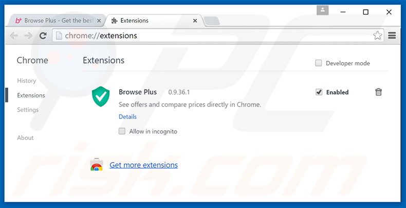 Suppression des publicités Jogotempo dans Google Chrome étape 2