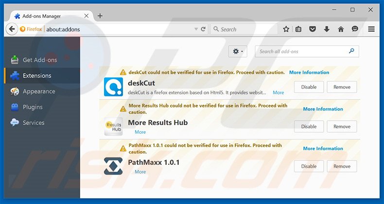 Suppression des publicités Junk Cleaner dans Mozilla Firefox étape 2
