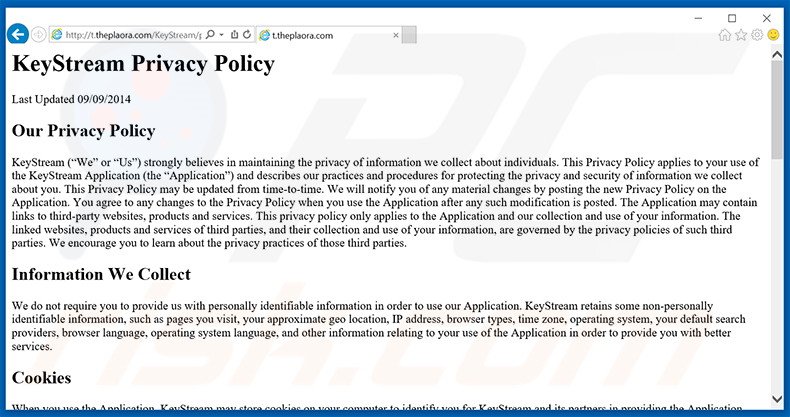 Logiciel de publicité KeyStream 