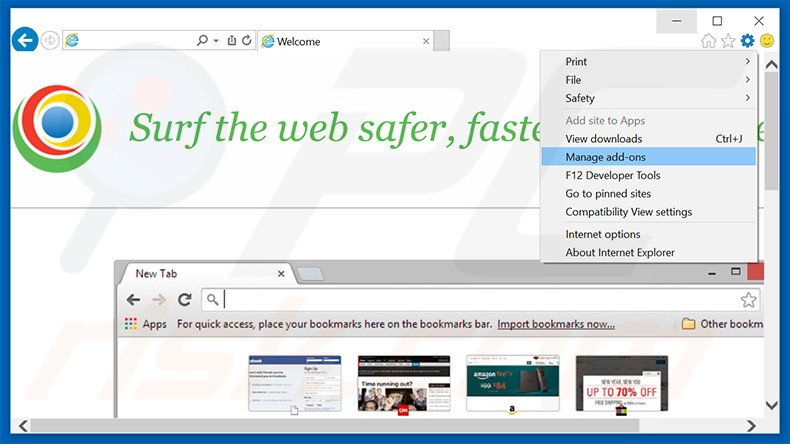 Suppression des publicités MyBrowser dans Internet Explorer étape 1