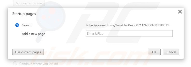 Suppression de la page d'accueil de search.bitcro.com dans Google Chrome 