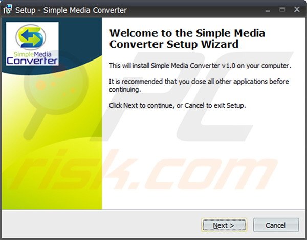 Configuration officielle de l'installation du logiciel de publicité Simple Media Converter 