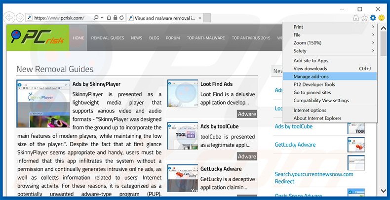 Suppression des publicités DailyWiki dans Internet Explorer étape 1