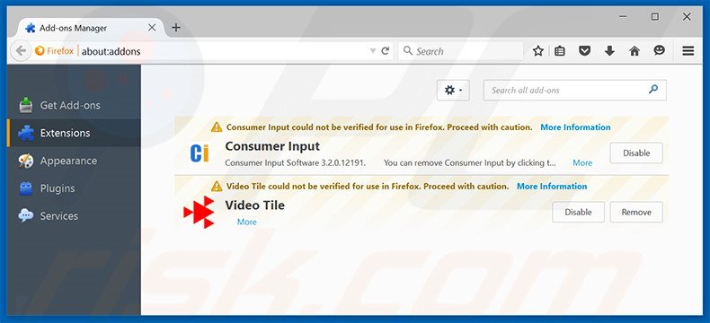 Suppression des publicités Discovery App dans Mozilla Firefox étape 2