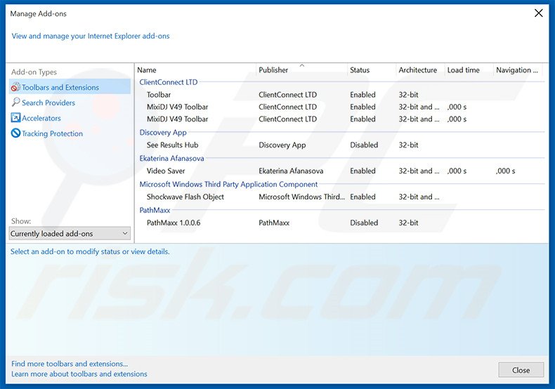 Suppression des publicités Mint Cast Networks dans Internet Explorer étape 2