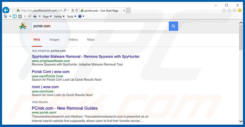 Pirate de navigateur my.parallaxsearch.com 