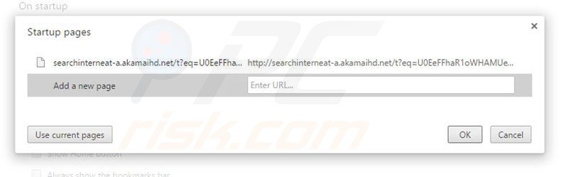 Suppression de la page d'accueil de searchinterneat-a.akamaihd.net dans Google Chrome 