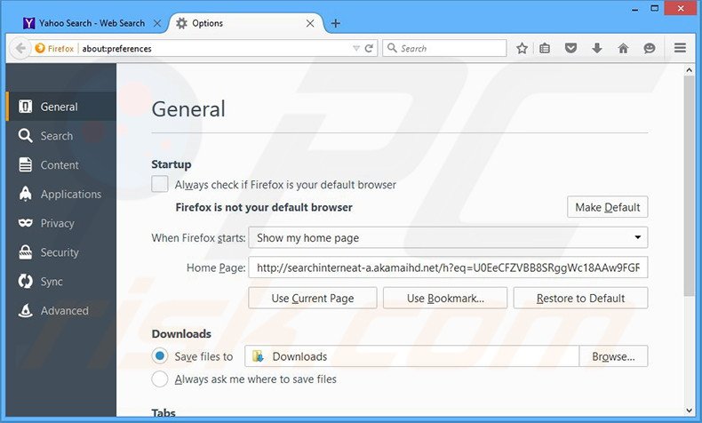 Suppression de la page d'accueil de Search Know dans Mozilla Firefox