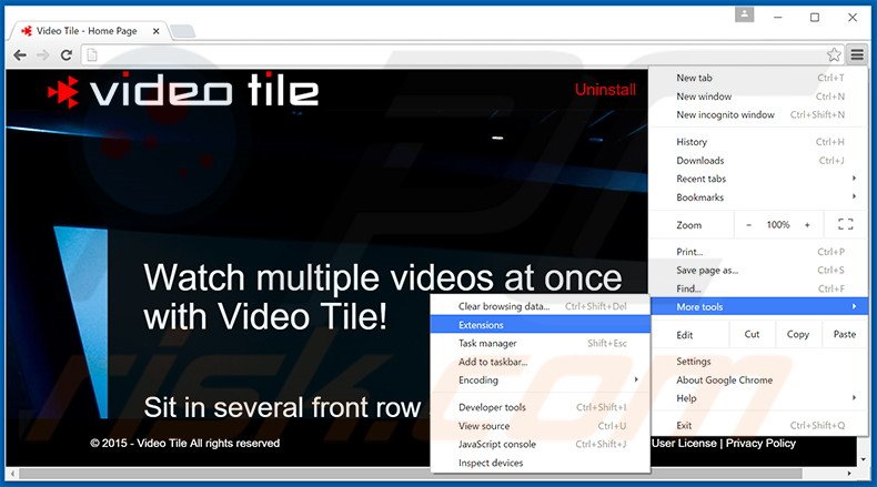 Suppression des publicités Video Tile dans Google Chrome étape 1