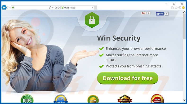 Logiciel de publicité Win Security 