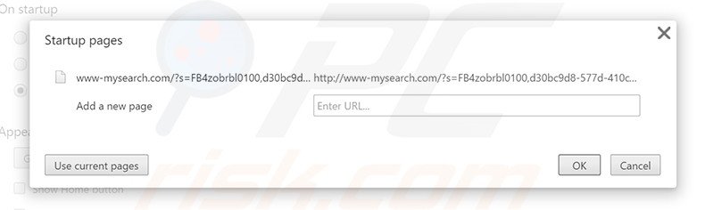 Suppression de la page d'accueil de www-mysearch.com dans Google Chrome 