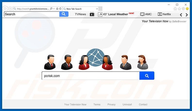 Pirate de navigateur search.yourtelevisionnow.com 