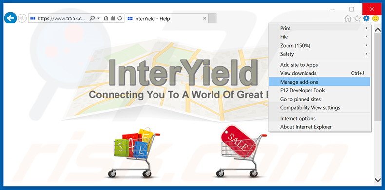 Suppression des publicités Interstitial Information dans Internet Explorer étape 1