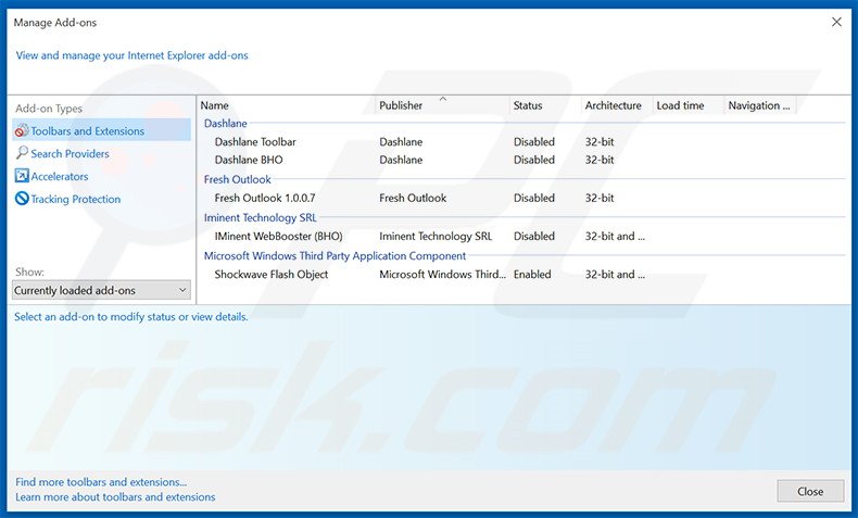 Suppression des extensions reliées à mysurfing123.com dans Internet Explorer 