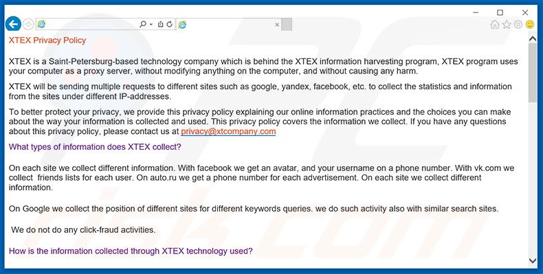 Logiciel de publicité XTEX 