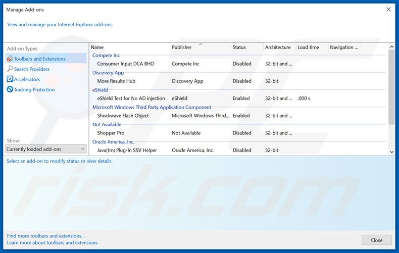 Suppression des publicités Revcontent dans Internet Explorer étape 2