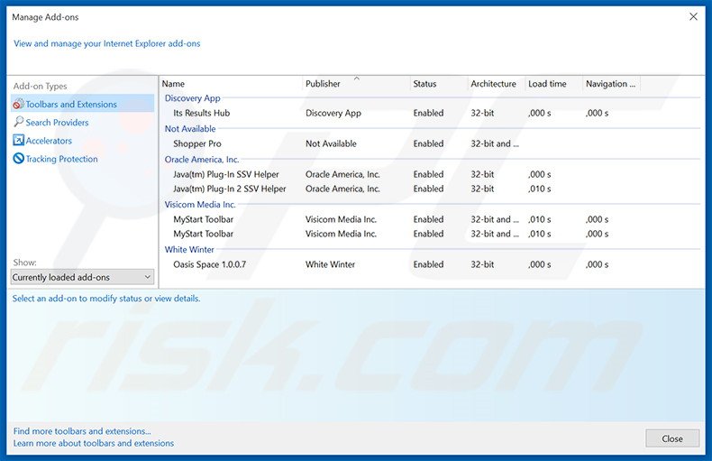 Suppression des publicités RightTopDeals dans Internet Explorer étape 2