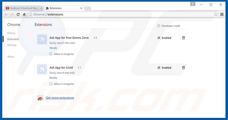 Suppression des extensions reliées à search2000s.com dans Google Chrome 