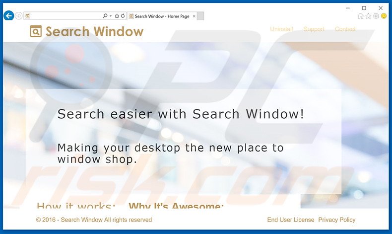 Logiciel de publicité Search Window