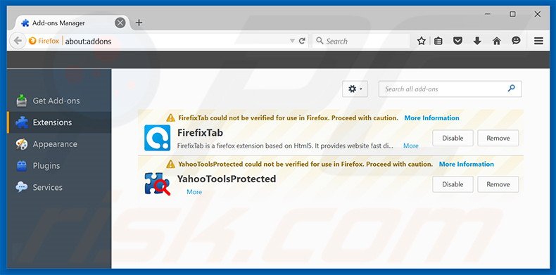 Suppression des publicités Shopswell dans Mozilla Firefox étape 2