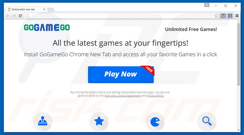Pirate de navigateur publicisant le site web GoGameGo 