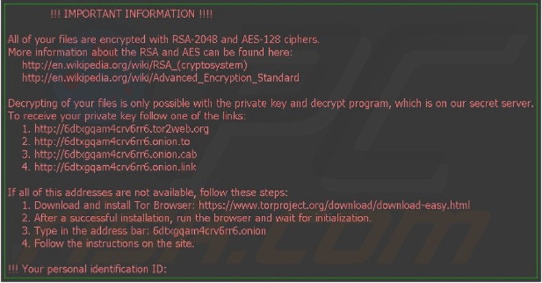 Instructions de décryptage de Locky 