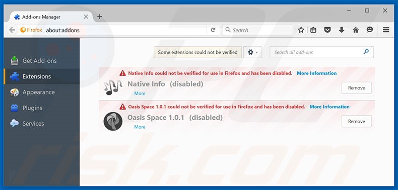 Suppression des extensions reliées à pico-search.com dans Mozilla Firefox 