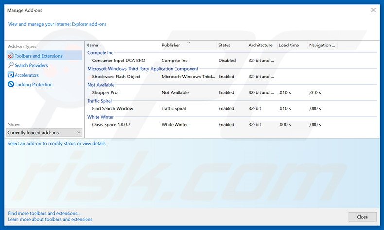 Suppression des publicités Powered par dans Internet Explorer étape 2