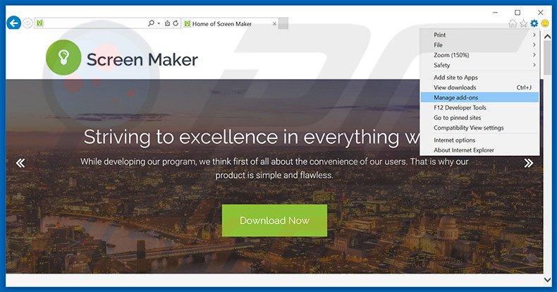 Suppression des publicités Screen Maker dans Internet Explorer étape 1