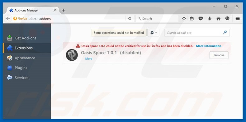 Suppression des extensions reliées à zeta-search.com dans Mozilla Firefox 