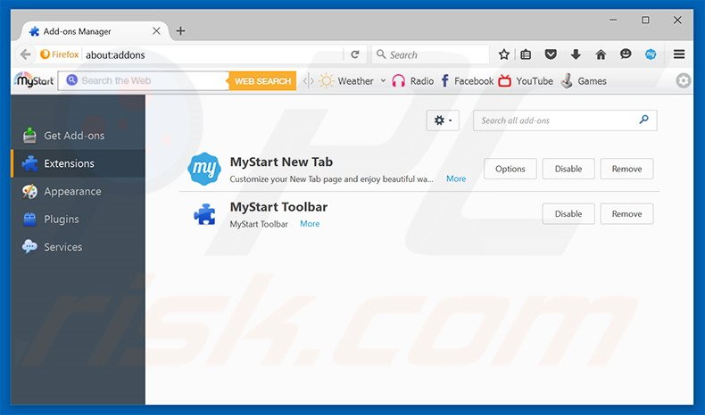 Suppression des extensions reliées à exlee.com dans Mozilla Firefox 