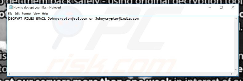 Fichier texte de JohnyCryptor