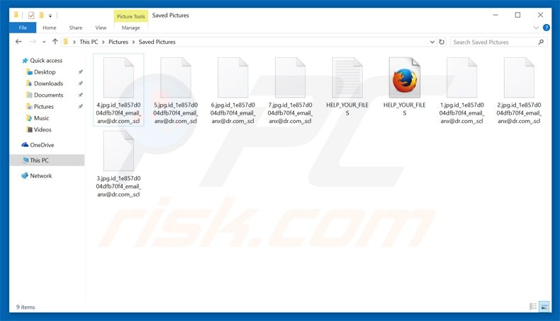 dossier encrypté du rançongiciel .scl 
