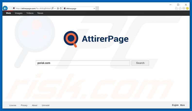 Pirate de navigateur attirerpage.com 