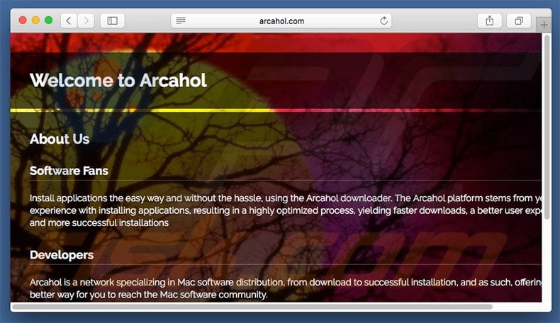 Site web douteux utilisé pour publiciser search.arcahol.com