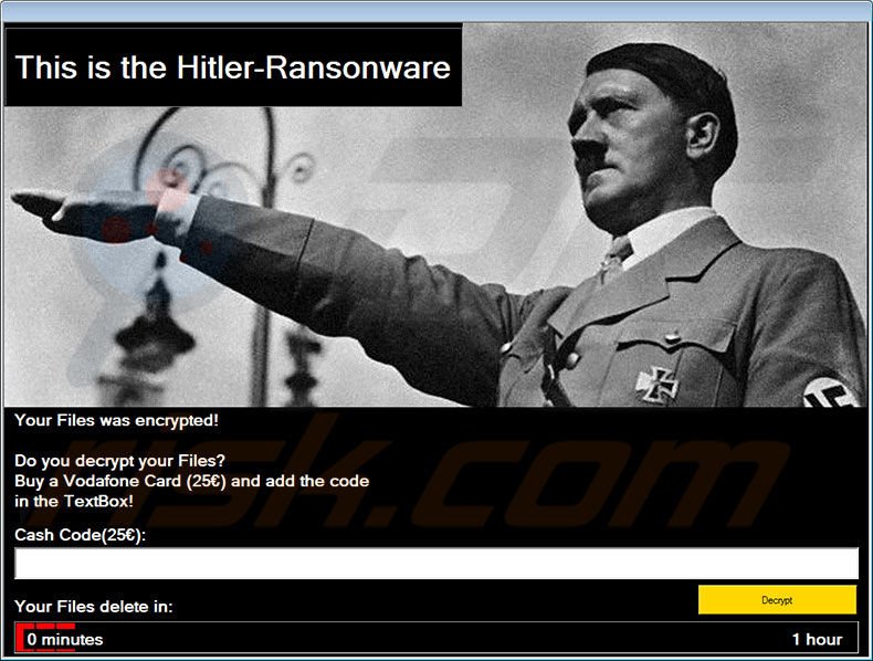 Instructions de décryptage de Hitler-Ransomware