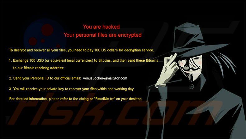 Instructions de déchiffrage de VenusLocker 