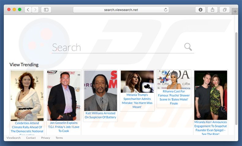 Pirate de navigateur search.viewsearch.net dans un ordinateur Mac 