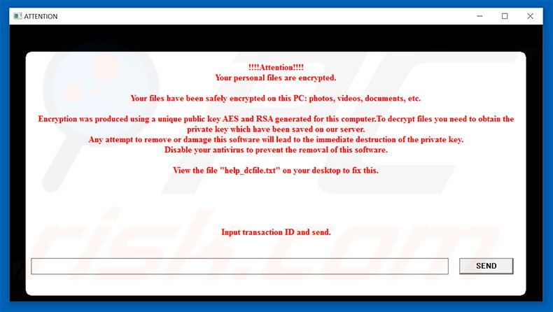 Instructions de décryptage de help_dcfile 
