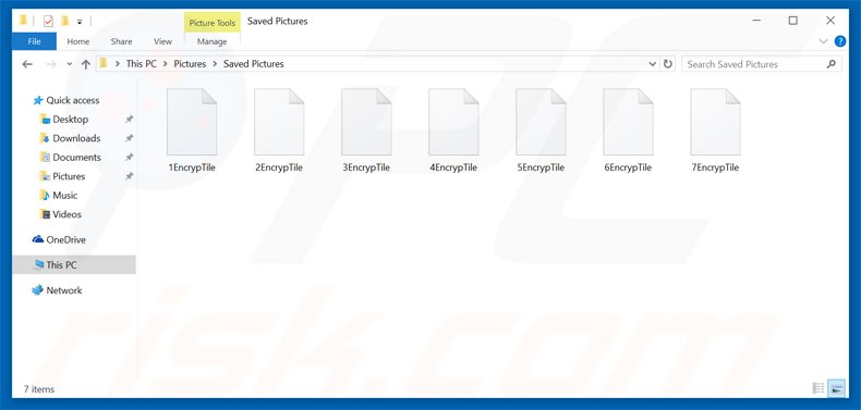Fichiers encryptés par le rançongiciel EncrypTile 