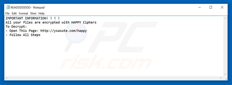 Fichier texte de HappyLocker 